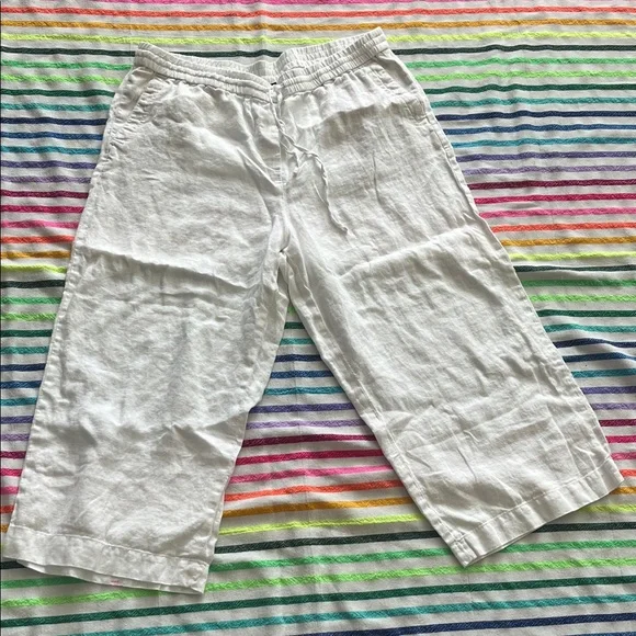 Talbots linen White Pants - Picture 2 of 14
